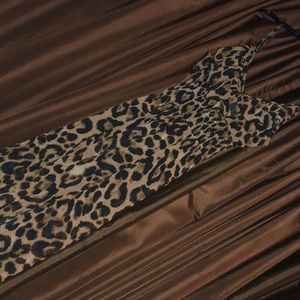 Sexy leopard silk long dress!